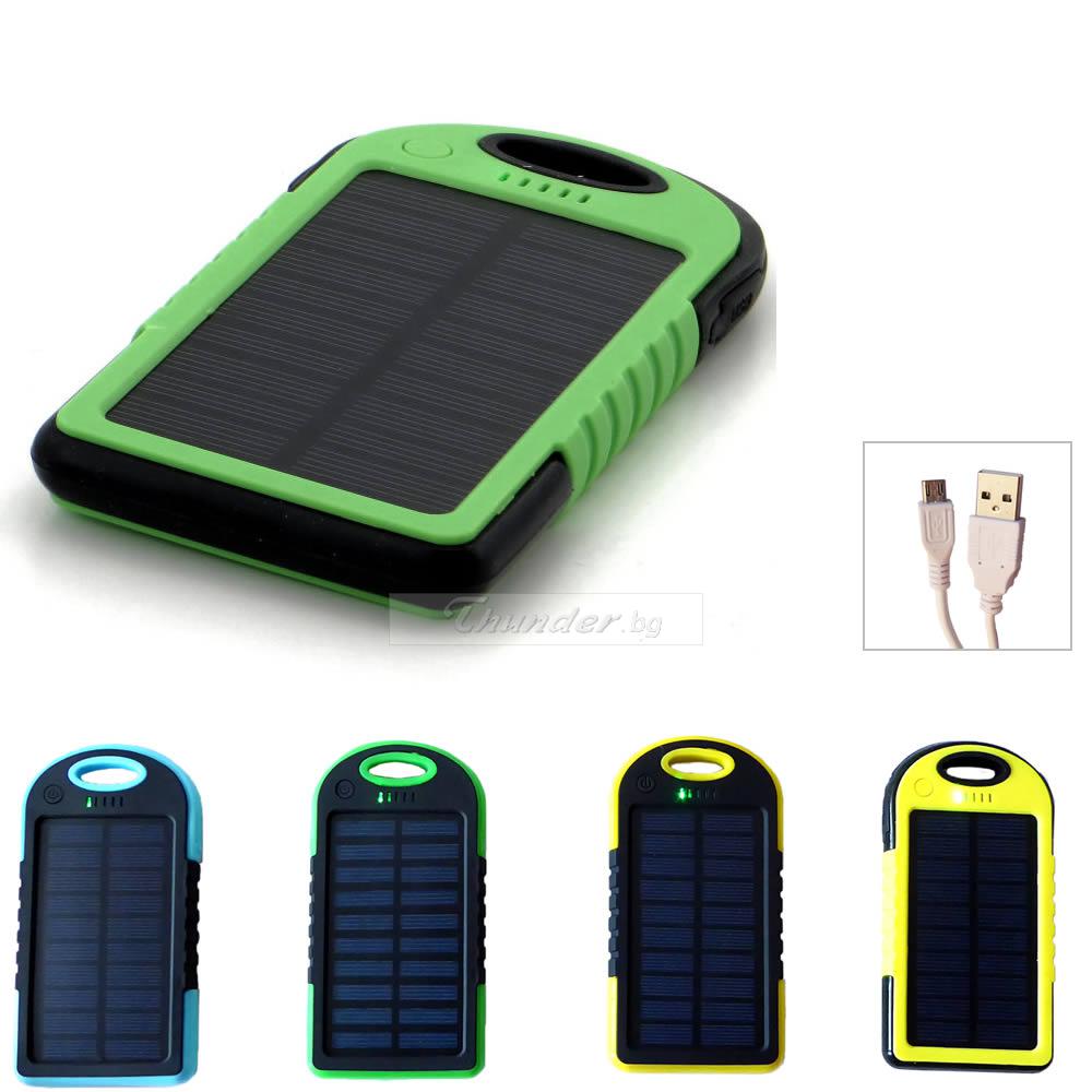Външна батерия с USB, Соларна, светодиоден фенер, Power Bank 3000Mah Solar
