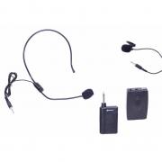 Безжичен Микрофон Брошка + Микрофон за глава Хедсет Диадема WG-192B Headset, Обхват до 30-50 метра