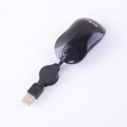 USB Оптична мишка FC-5130/ FC-2066, Прибиращ се кабел, чер