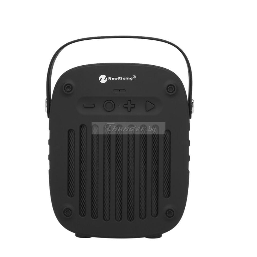 Bluetooth колонка NR-4014, FM радио, литиево-йонна батерия, слот за USB, TF CARD/AUX, Черен