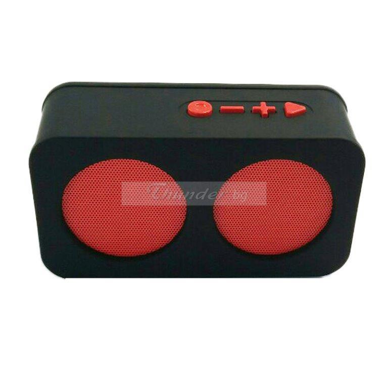 Bluetooth колонка A2, FM радио, литиево-йонна батерия, слот за USB/micro SD CARD/AUX, Червен