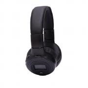 Безжични слушалки с Дисплей B19, Bluetooth, MP3 плеър, FM радио, micro SD вход, вграден микрофон, черни