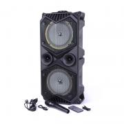 Караоке Тонколона 2x6.5" MK-1819, Микрофон, Bluetooth, FM радио, micro SD/USB/AUX, Светлинни ефекти, черна