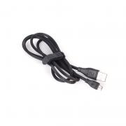 Кабел USB 2.0 A - Micro USB B, силиконов, високоскоростен, черен, 1 метър, YOURZ PX-02