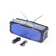 Bluetooth колонка MCE-308, Соларен панел, FM радио, литиево-йонна батерия, слот за USB/micro SD CARD, синя