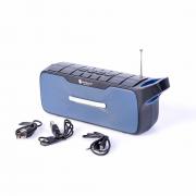 Bluetooth колонка NR-B5FMT, TWS, Соларен панел, Фенер, FM радио, литиево-йонна батерия, слот за USB/micro SD CARD, синя