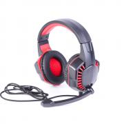 Слушалки SY-GX20, подвижен микрофон, 3.5мм стерео жак, чернo-червени