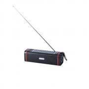 Bluetooth колонка LP-V31, Соларен панел, Фенер, LED, FM радио, литиево-йонна батерия, слот за USB/micro SD CARD, чернo-червена