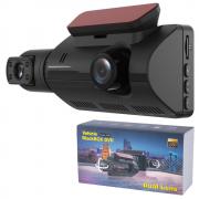 Видeорегистратор A68, записваща видеокамера за автомобил с LCD екран 3" IPS, 2MP, 2 камери, Видео резолюция: 1920x1080P /30 кадъра в сек., Сензор за движение