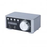 Усилвател GF01A, BT, USB, micro SD, AUX, Мощност: 2x68W, Захранване:9-24V, сив