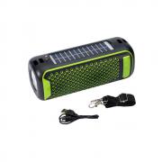 Bluetooth колонка SP JZ-580, Соларен панел, Фенер, FM радио, литиево-йонна батерия, слот за USB/micro SD CARD, зелен