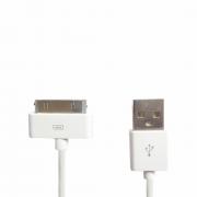 Кабел iPhone 4 iPod - USB 2.0 А, бял, 1метър